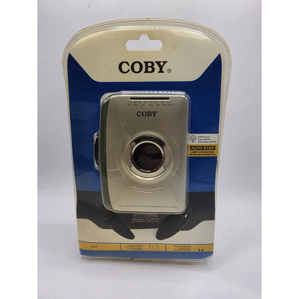 Coby CX-49 Stereo Cassette Tape Player AM FM Radio NIB